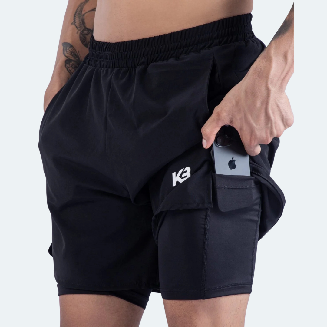 Short Licra Con Bolsillo